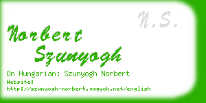 norbert szunyogh business card